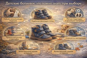 Детские ботинки: что это такое и как правильно выбрать обувь для ребёнка